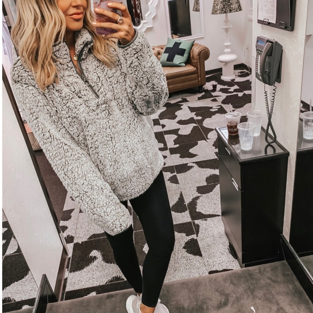 Forest Pattern Quarter Zip Pullover, Thread & Sup… - image 3